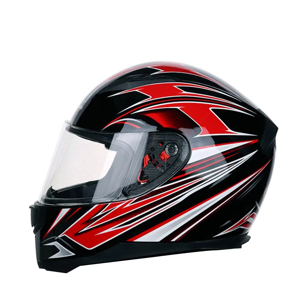 С двойными линзами мотоциклетный шлем для мотокросса мотоциклетный шлем Полнолицевые шлемы - Цвет: As Shown
