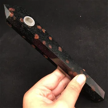 

Wholesale Natural Alabaster quartz Stone Jade Crystal Long size Crystal Smoking Pipes
