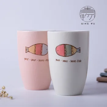 

Jindezhen Hand Inbetweening Pisces Originality Ceramics Teacup Personality Eggshell Lovers Cup Modern Cup Hand Hold