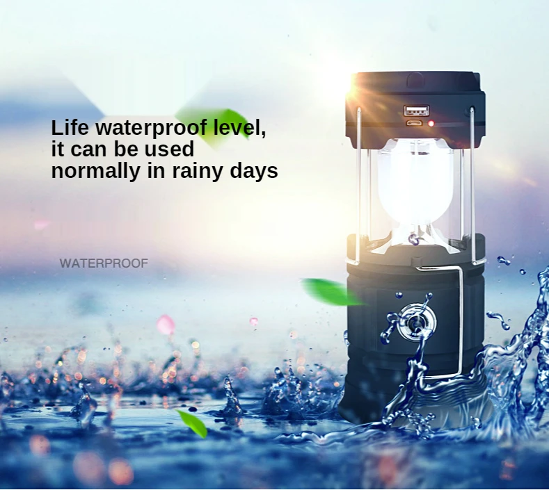 Solar Camping Lantern Powerful Flashlight 18650 Battery Torch Work lamp Emergency Outdoor Waterproof Lighting for Tent Fishing solar wall lights