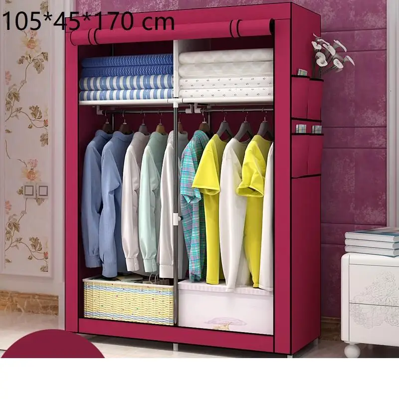 Armazenamento Penderie Home De Almacenamiento Gabinete Ropero Armario Tela Guarda Roupa мебель для спальни Mueble гардероб - Color: MODEL E