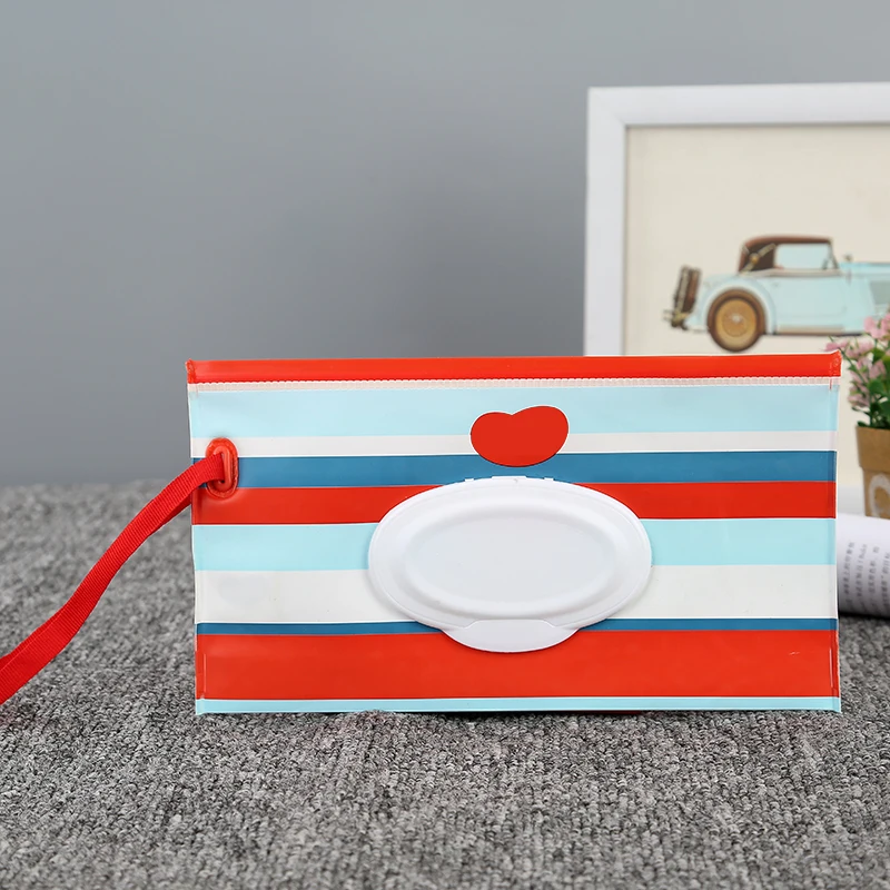 Baby Care Wet Wipe Box Eco-Friendly Wet Tissue Case Cleaning Wipes Container Case Portable Wipe Bag EVA Snap Strap Wipes Bag