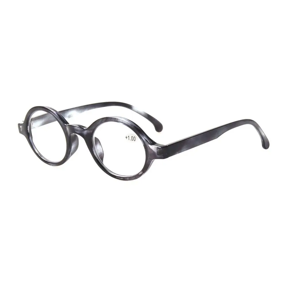 

Fashion round frame reading glasses men and women spring hinge high quality printing reader