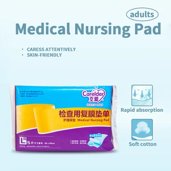 

5PCS/Pack 60x90CM Disposable Urinary Nursing Pads Non-Woven Fabric High Absorbent Breathable Mat Diaper Bed Sheets