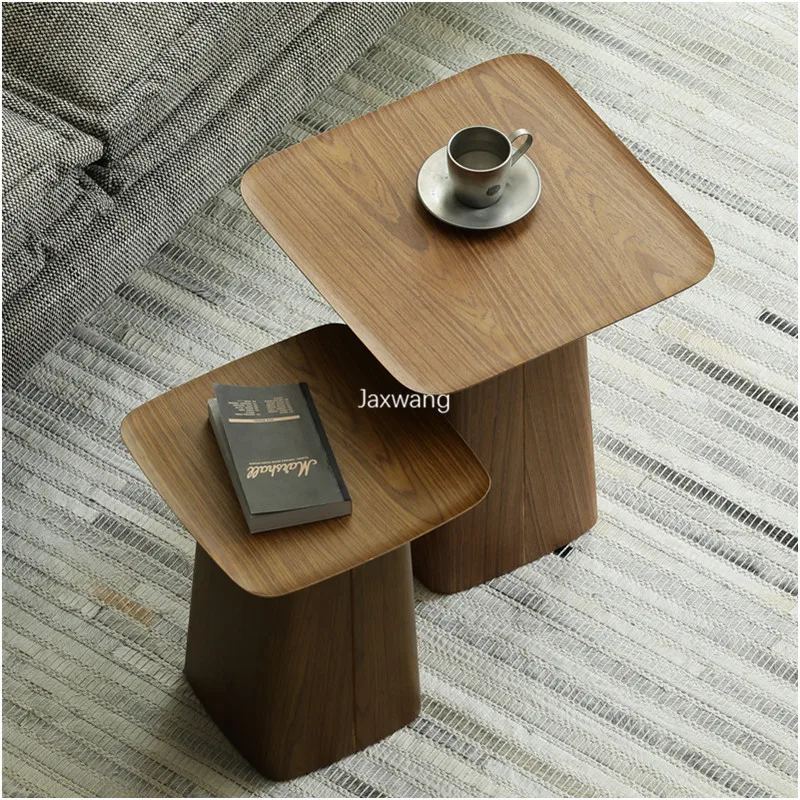 Coffee Tables Luxury Nordic Walnut Color Wooden Living Room Dining Room Balcony Casual Simple Side Table Combination Foot Table