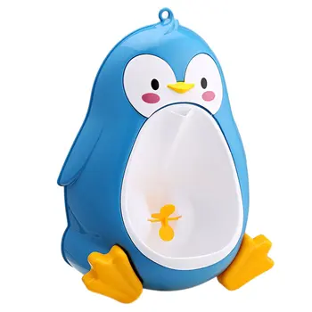 

Baby Potty Toilet Potties Cute Penguin Pot Wall-Mounted Urinals Portable Training Boy Kids Toilet Leakproof Children Potty Brush