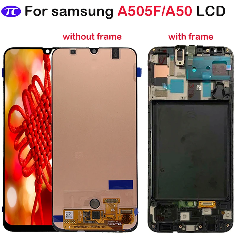 

AMOLED 6.4''For Samsung galaxy A50 A505F/DS A505F A505FD A505A Display Touch Screen Digitizer Assembly For Samsung A505FN/DS lcd