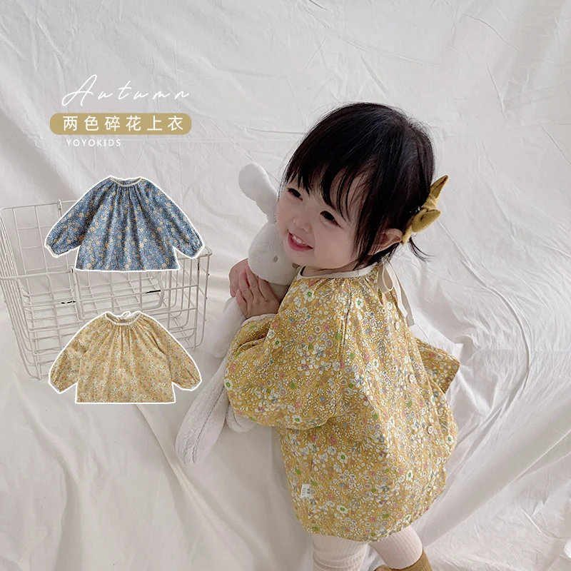 

Girl Long-sleeved Shirt Autumn 2019 New Children Floral Cotton Casual Tops Blouses Baby Toddler Doll Clothing Kids Fashion Cloth