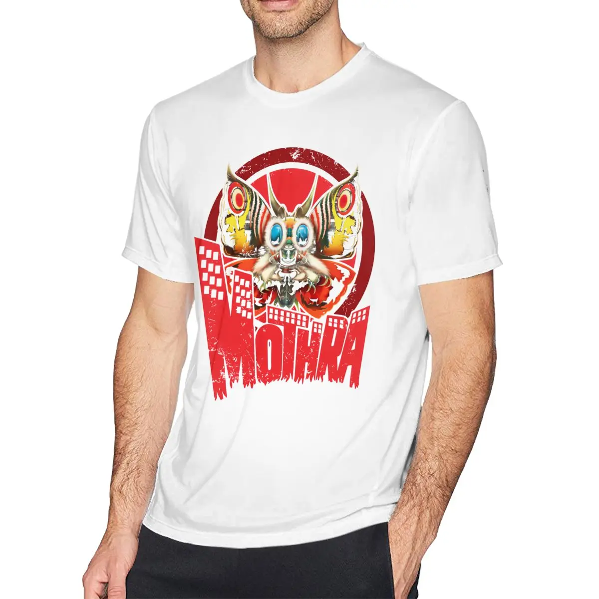 

Butterfly T Shirt Mothra City Logo T-Shirt Short Sleeve Graphic Tee Shirt Plus size Funny Fashion Man Tshirt
