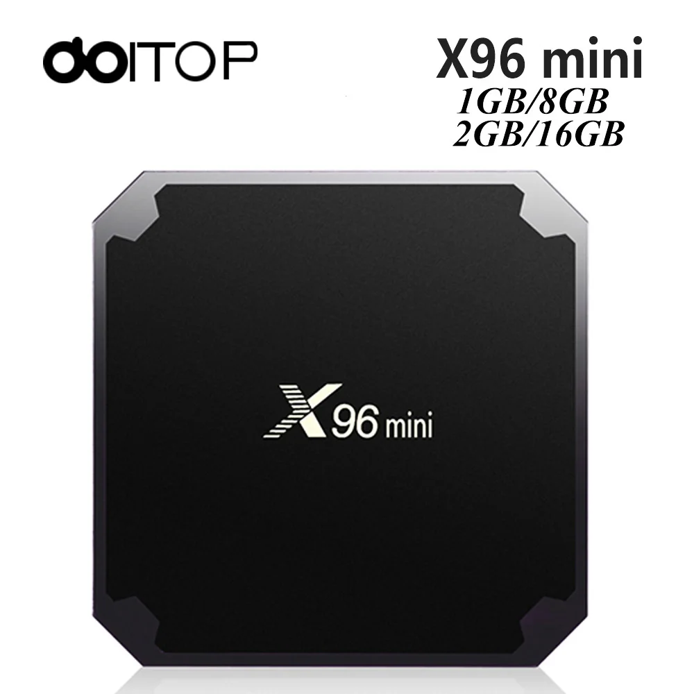 DOITOP 2 Гб 16 Гб wifi 100 м LAN Smart Android tv Box Android 7,1 4K 1 ГБ 8 ГБ Поддержка 3D HD медиаплеер X96 Mini Smart tv BOX