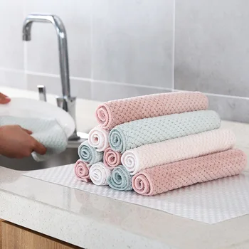 

Home Kitchen Towel Super Absorbent Microfibra Clean Cloth Sink Wipe Coral Fleece Cleaning Microfibra Towels