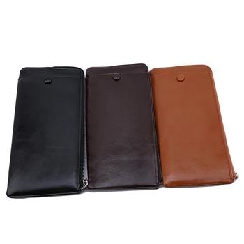 

Men Wallets With Coin Pocket Long Zipper Money Purse Male Clutch Business Wallet Vintage Large Wallet Purse