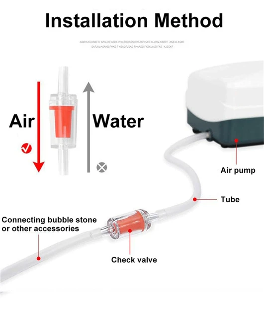 4mm Válvula antirretorno, válvula de parada unidireccional para pecera,  bomba de aire y agua para acuario