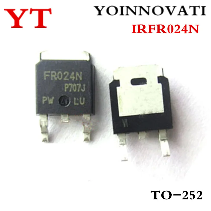 

100pcs/lot IRFR024N FR024N IRFR024NPBF TO-252 MOSFET N-CH 55V 17A DPAK IC best quality.