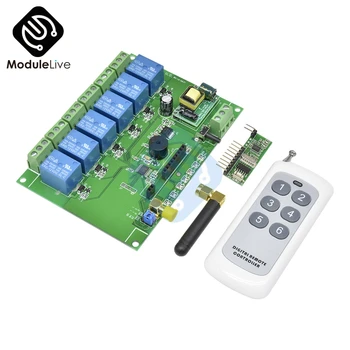 

6 Channel 110-240V 6CH Way Relay Module RF Relay Board 433MHZ RF Remote Module With Remote Control Switch