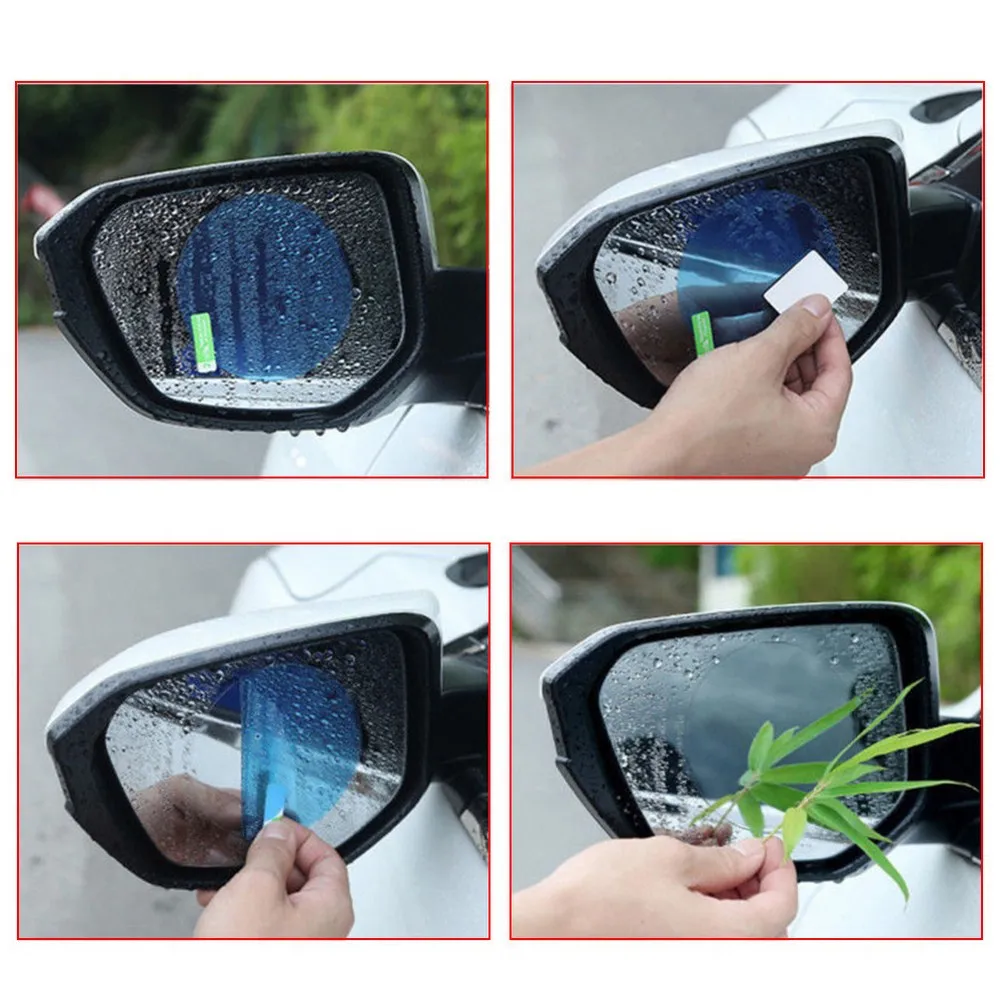 

4x Car Vehicle Anti Fog Rainproof Rear View Mirror Window Protective Decor Film
