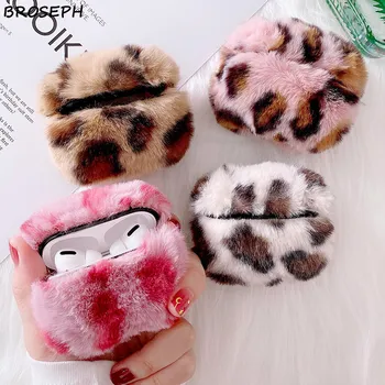 

Plush Leopard Earphone Case For Airpods Pro Case Headphone Cases Earpods Cover For Apple Air pods Pro 3 Case Portable Coque