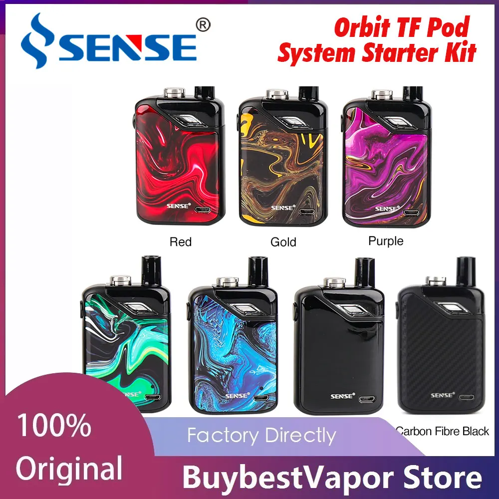 Оригинальный чувство орбиты Pod Vape комплект с 1100 мАч батарея и 2 5 мл для DL & MTL