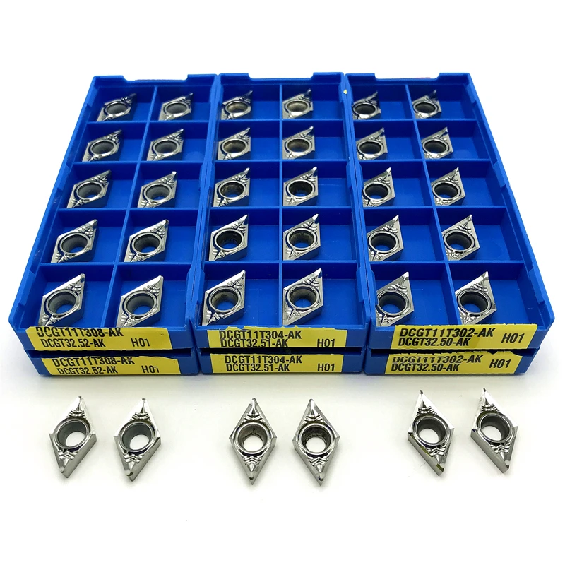 DCGT070202 DCGT070204 DCGT11T304 DCGT11T308 Aluminum turning tool Cutting Tool CNC Turning Inserts Copper aluminum processing |