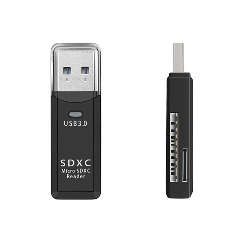 Черный 2в1 USB 3,0 высокоскоростной адаптер Micro SD TF SD считыватель карт памяти для ПК ноутбука - Цвет: Черный