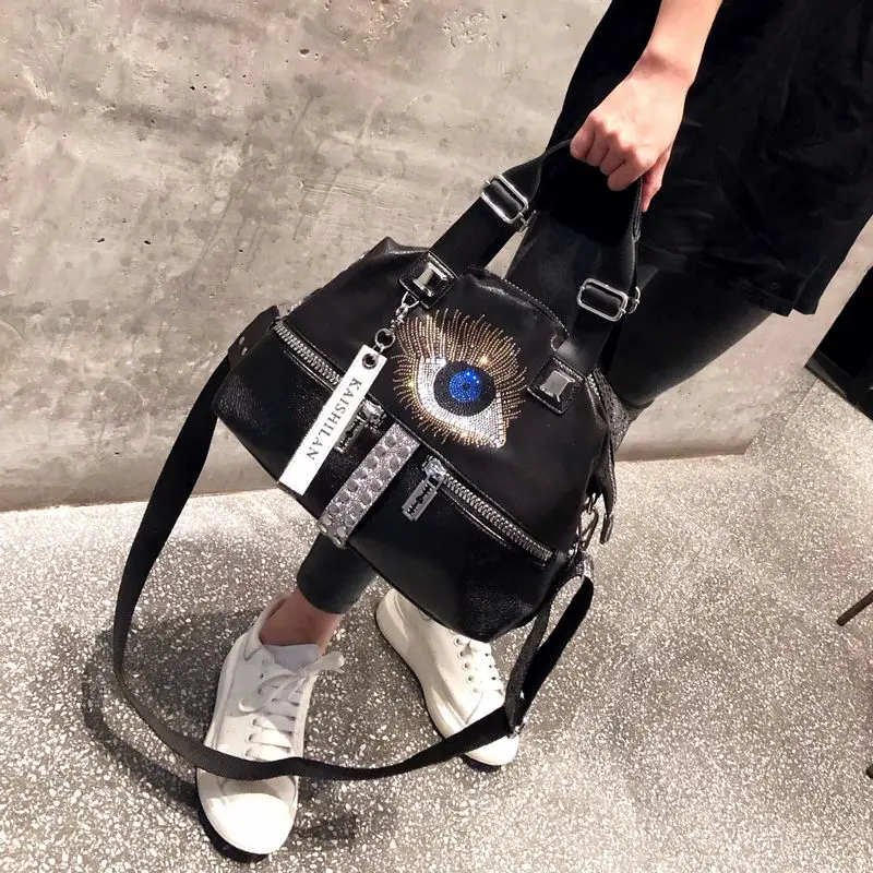 

Fashion Rivet Diamond-studded Women's Bag 2020 New Trend High-end Western Style Wild Largecapacity Single Shoulder Messenger Bag