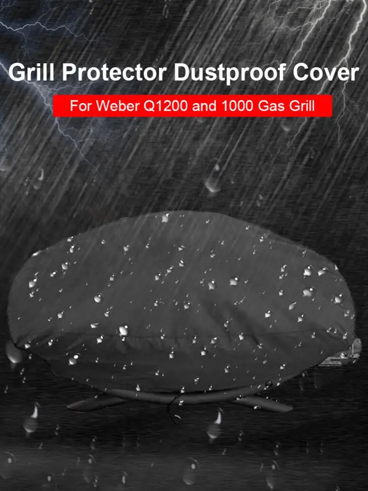 Outdoors Garden BBQ Grill Protector Dustproof Cover Waterproof Gill Cover Courtyard For Weber 7110 Q-1000 Series Grill