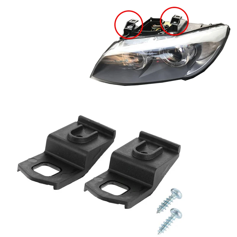 

2 Pcs Car Headlamp Bracket Base Holder Clasp Repair Kits for BMW 3 Series E92 E93 Headlight Bracket Base Holder Clasp Repair Kit