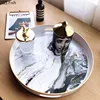 Nordic Marble Texture Storage Plastic Tray Fruit Food Teacup Home Storage Box Jewelry Necklace Display Tray Home Decoration 4