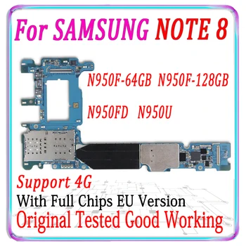 

Original Motherboard For Samsung Galaxy Note 8 N950 N950FD N950F N950U 64G 128G Logic Board Unlocked Motherboard With full chips