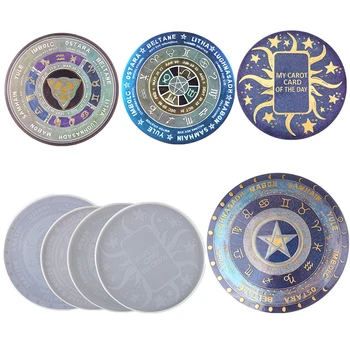 

DIY Crystal UV Epoxy Resin Mold Constellation Compass Tarot Divination Silicone Mold For Resin Craft Game Mold Home Decor
