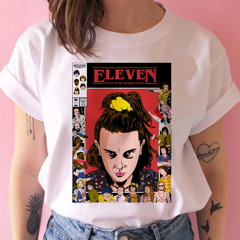 Футболка очень странные дела женская футболка одежда товар новый стиль 4xl с