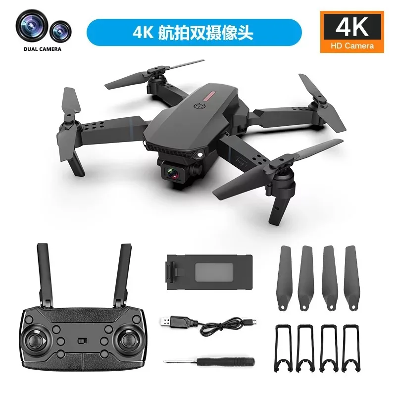 RC Drone Mini Drone Folding 720P 4K Single Camera or Dual Camera 4 Channel HD Aerial Quadcopter E68 E98 Remote Control Aircraft