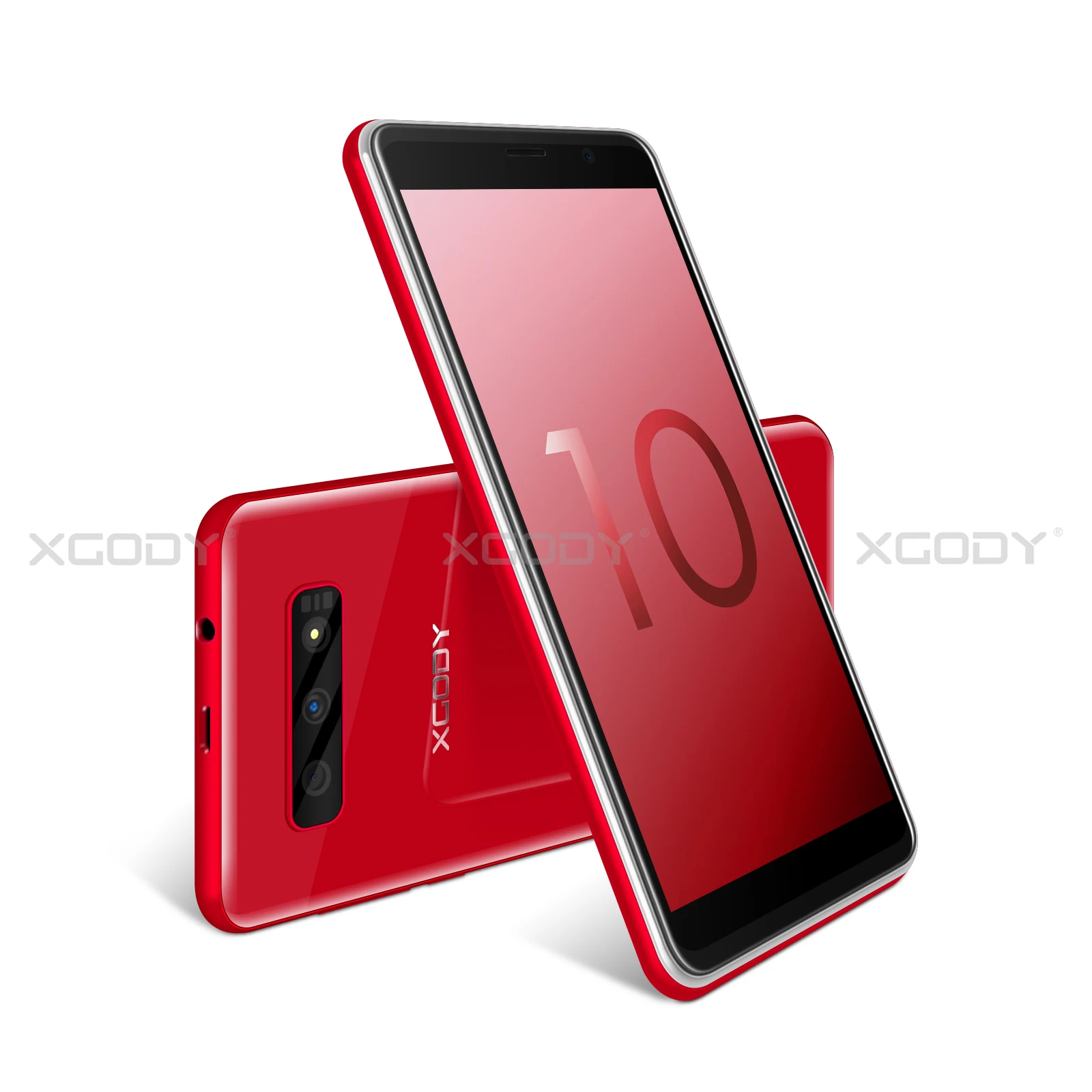 XGODY 5,5 дюймов 3G мобильный телефон 18:9 ОЗУ 2 Гб ПЗУ 16 Гб MT6580 четырехъядерный двойная камера 2500 мАч Android 8,1 смартфон - Цвет: Red