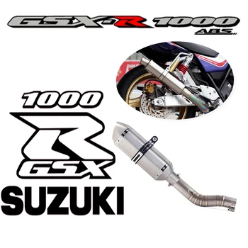 GSXR1000 Slip On Exhaust For Suzuki GSXR1000 GSX R1000 GSXR 1000 Motorcycle Exhaust Escape Muffler Middle Link Pipe Tube