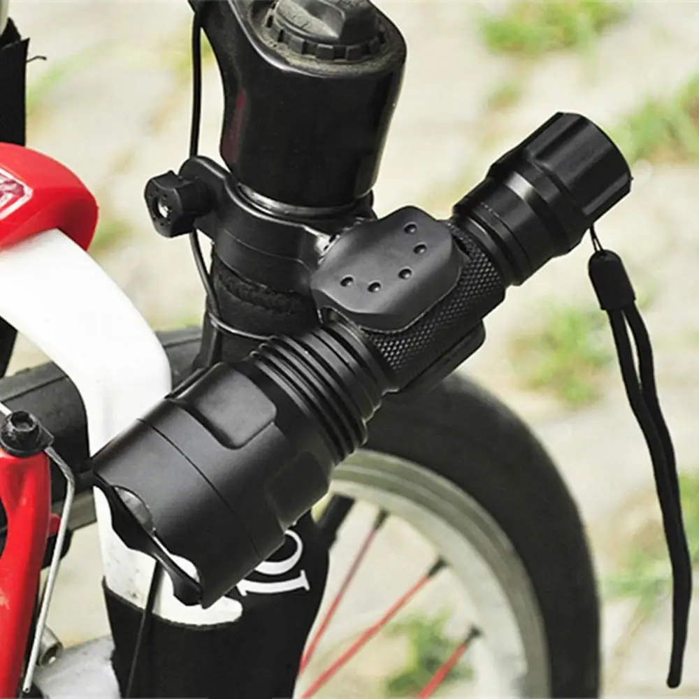 360 Degree Rotation Bicycle Headlight Holder MTB Road Bike Cycling Bike Front Light Mount Bracket Clip Flashlight Rack