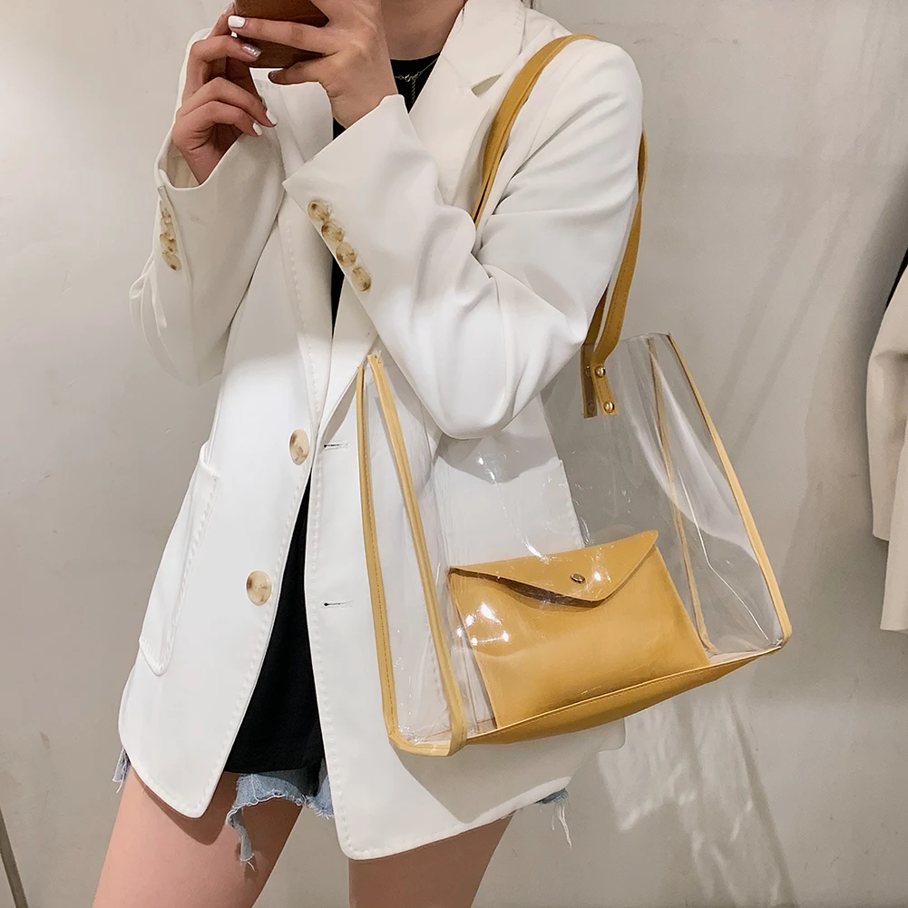 High Quality Plastic Transparent Lady Shoulder Bag Popular Summer Short  Travel Women Handbag - China Bag and Handbag price