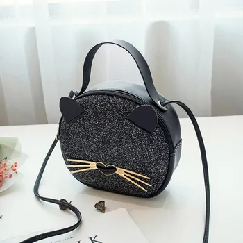 

Fashion 2020 women's solid color sequin leather diagonal shoulder bag casual simple bag women's handbag