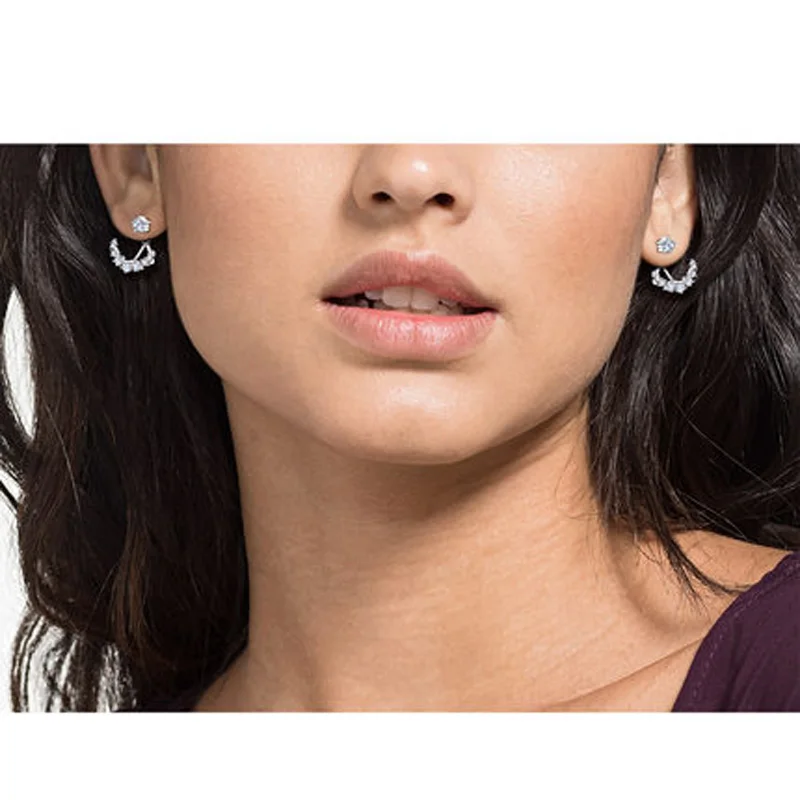PANDOO модная подвеска Стерлинговое Серебро 1:1 копия, простой привлекательный модный безумные сережки женские Роскошные Ювелирные изделия Подарки