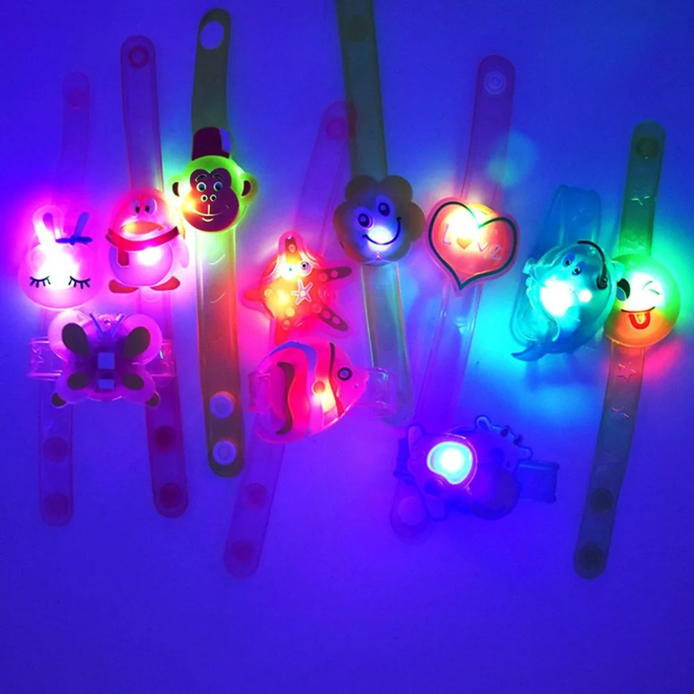Горячая Рождественская декорация светодиодный светящийся браслет поставки мультяшный браслет хлопающее кольцо игрушка рождественские подарки для детей