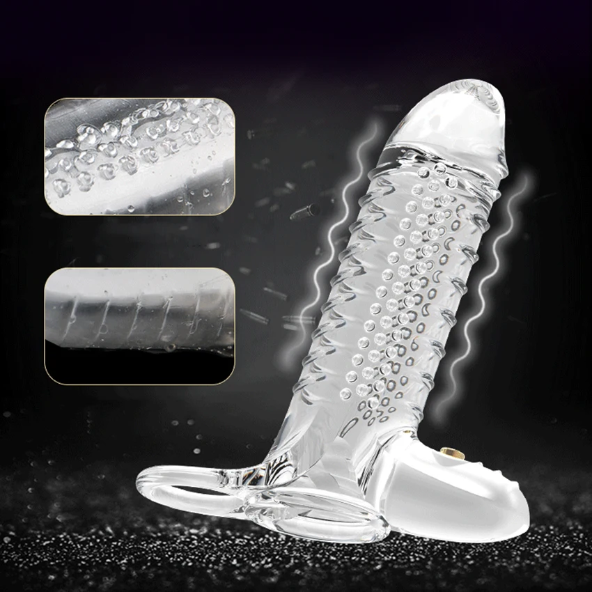 Male Penis Extender Enlargement Reusable Condoms for Men Adult Intimate Product Ring Cock Sleeve Sex Toys-35 | Красота и здоровье