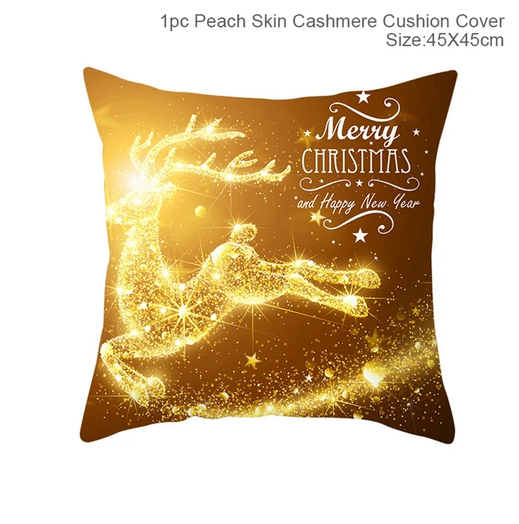 Pillowcase 31 Золотой чехол для подушки Рождество Noel рождественские украшения для дома украшения Рождество Декор Рождество Счастливый год - Цвет: Pillowcase 31