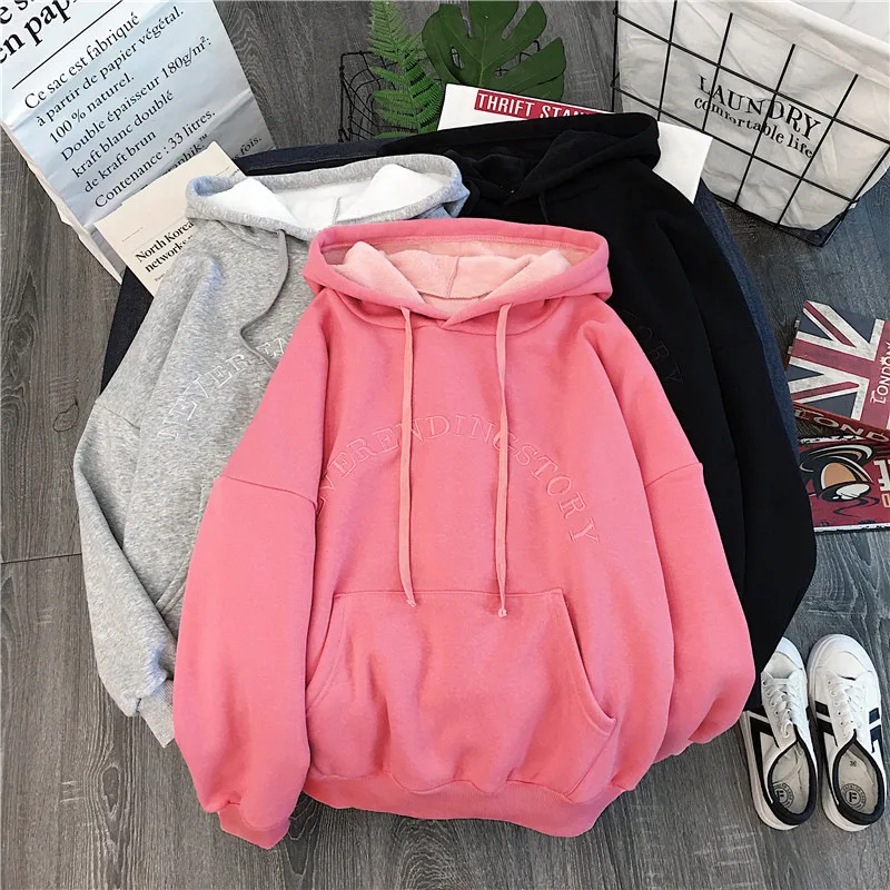 

Hoodies Sweatshirts 2019 Women Casual Kawaii Harajuku Fashion Punk for Girls Clothing Tops Korean Womens Hoodies Pullover