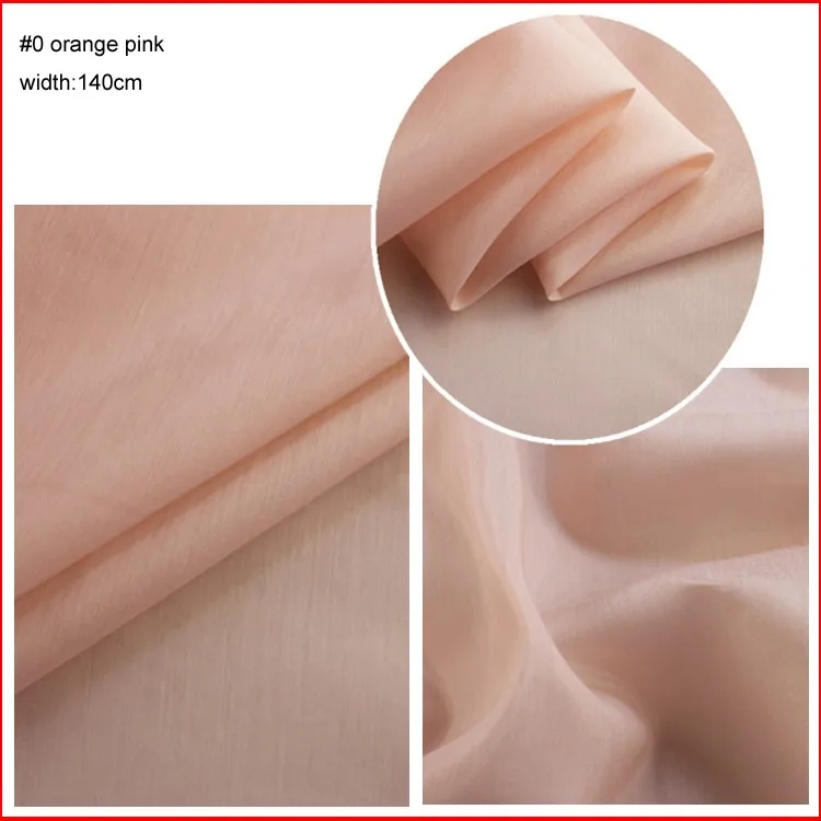 Luxurious Pure White Silk-Cotton Fabric for Dress Linings - Lightweight & Soft