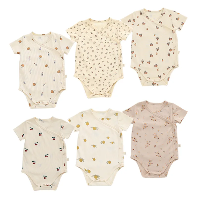 0-24M Newborn Kid Baby Boys Girls Clothes Summer Short Sleeve Romper Print Cute Sweet Cotton Jumpsuit Lovely Body suit Outfit |