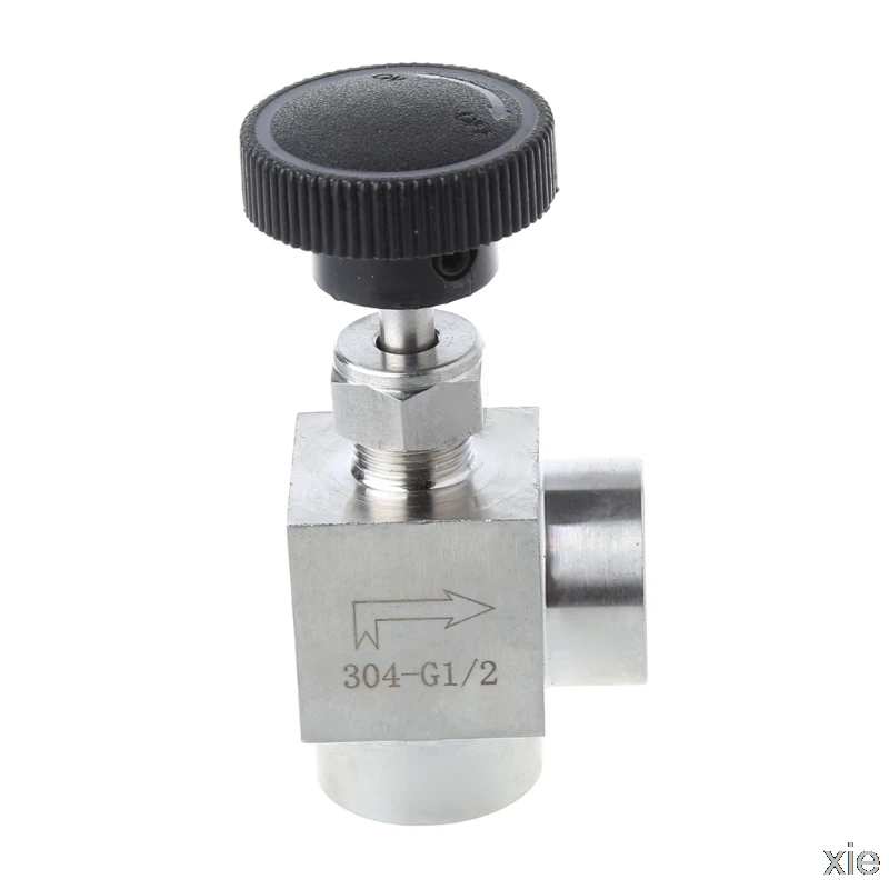 

1/2" BSP Equal Female Thread 304 Stainless Steel Flow Control Shut Off Needle Valve