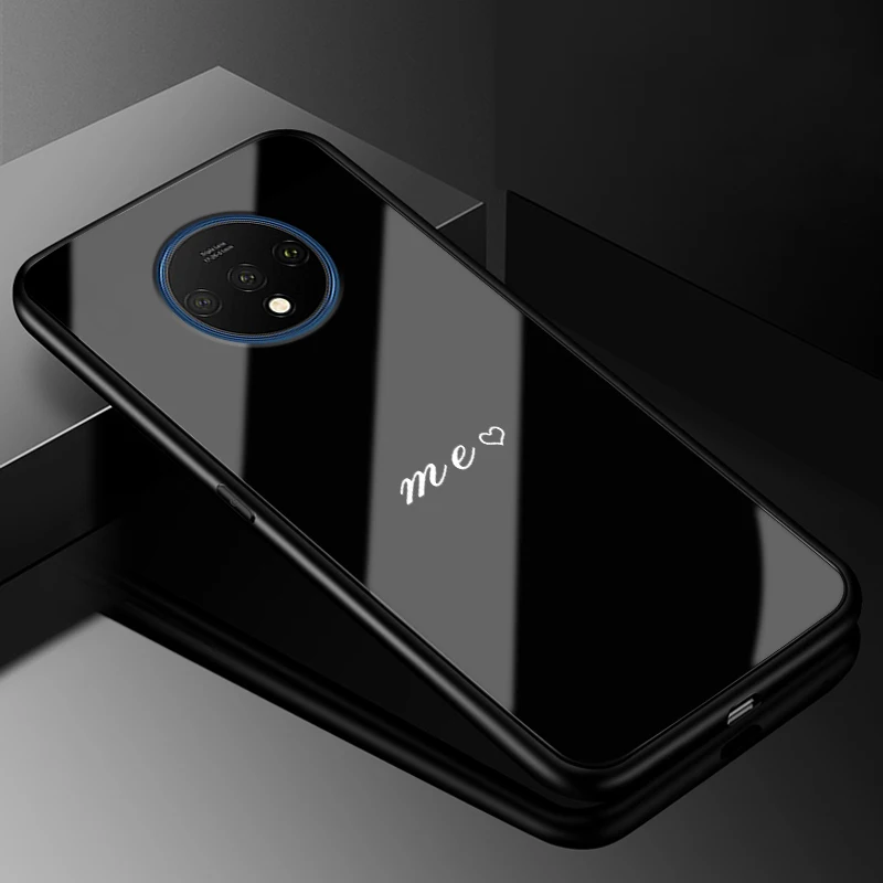 22 6,55 ''для oneplus 7T чехол из закаленного стекла твердая задняя крышка чехол для телефона s для One plus 7T oneplus 7T силиконовый бампер защитный чехол - Цвет: 22