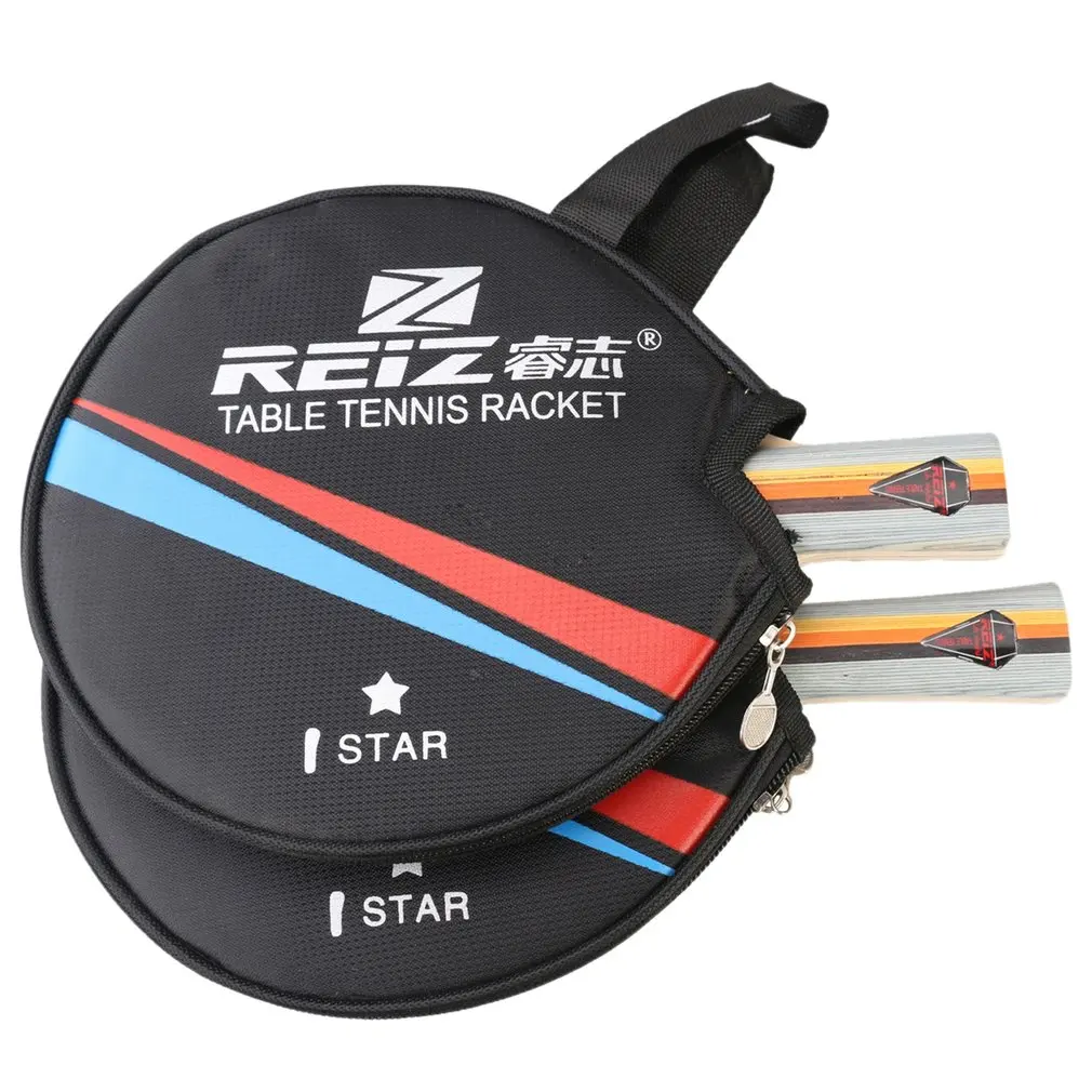 REIZ 1 звезда ракетка для настольного тенниса ракетка для пинг-понга короткая или длинная ручка тренировочная ракетка для настольного тенниса с Чехол Новинка