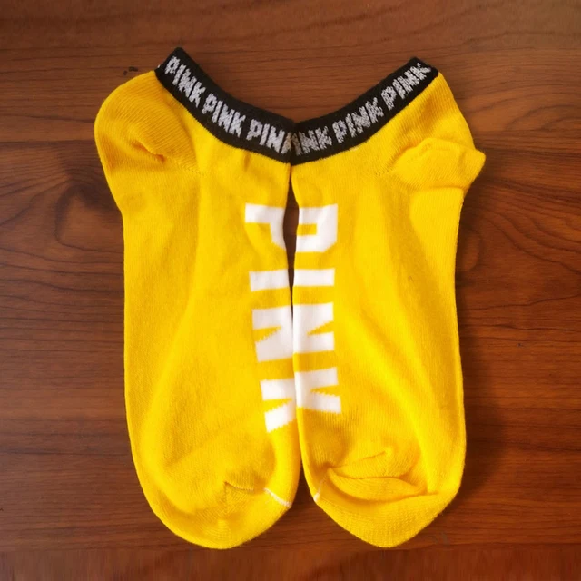 Hot Motion Socks Pink Socks New Unisex Cotton Mix Random Harajuku Creative Happy Casual Sports Short Ankle Pink Letters Socks 2