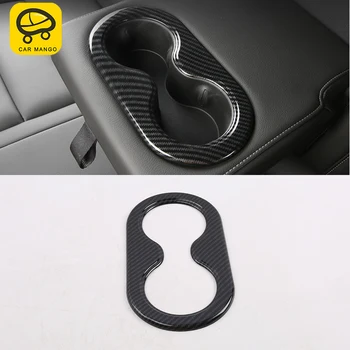 

CARMANGO For Cadillac XT4 2018 2019 Auto Car Rear cup holder frame Stickers trim Cover Interior Accessories
