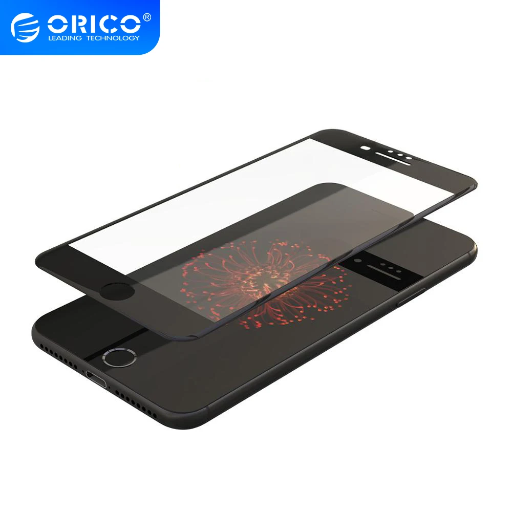 Защитное стекло ORICO закаленное с полным покрытием для iphone 6 6S 7 8 Plus|Защитные стёкла